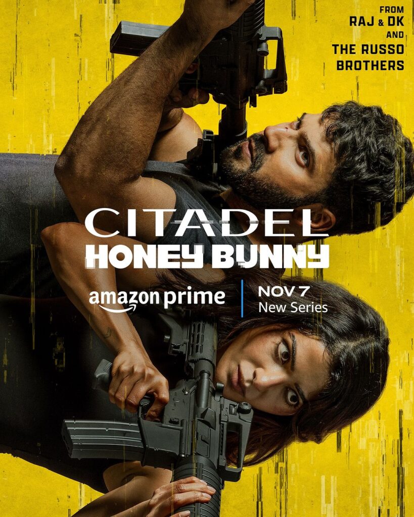 "Citadel: Honey Bunny series poster featuring Varun Dhawan and Samantha Ruth Prabhu"